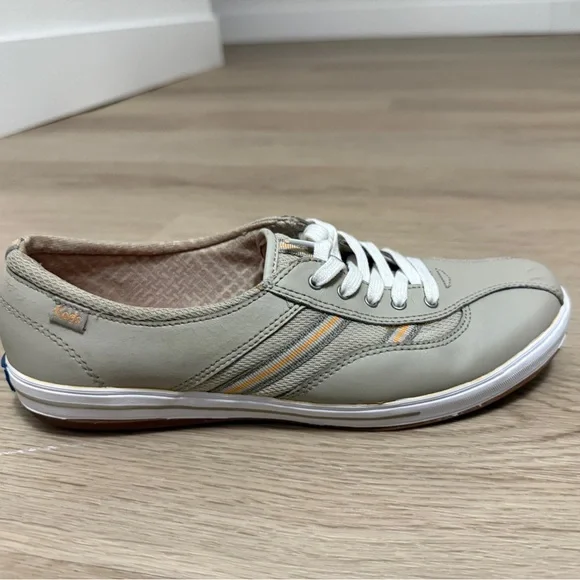 Keds Beige Low Top Sneakers Lightweight Casual Comfort Shoes - Picture 2 of 11